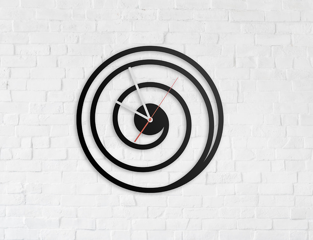 Metalowy zegar ścienny 40cm Twist FIRSTROOM