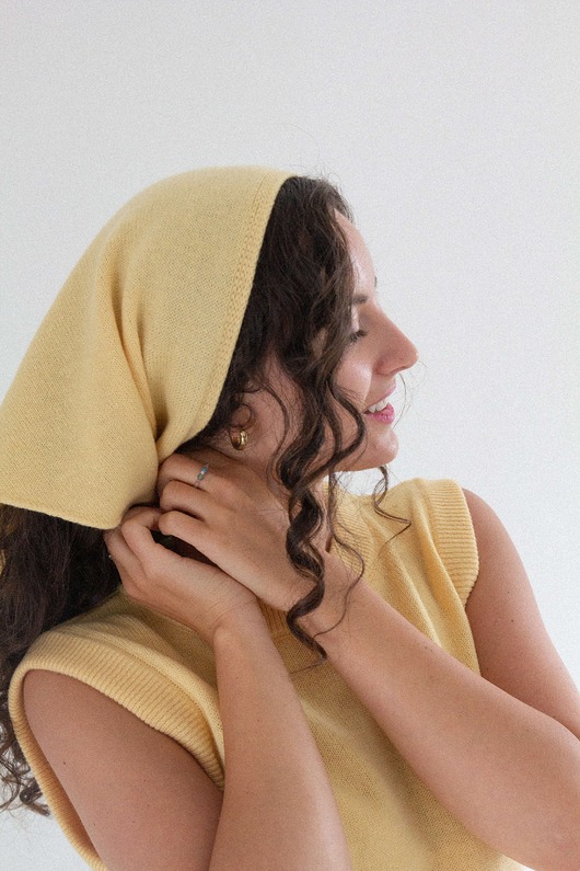 apaszki Apaszka Maślana BIRUANG 100% etycznej Wełny Merino RWS Bandana