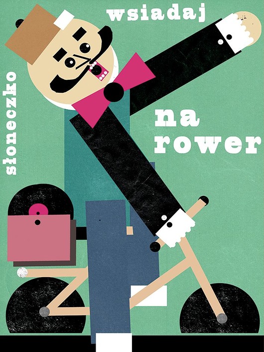 grafiki i ilustracje Wsiadaj na rower / Poster 40x30