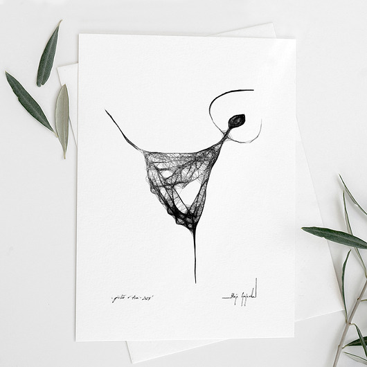 grafiki i ilustracje Autorska grafika (tancerka) - nr 62