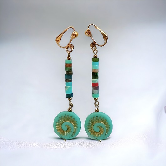 klipsy UNIKATOWE klipsy : kolorowe, długie, fikuśne