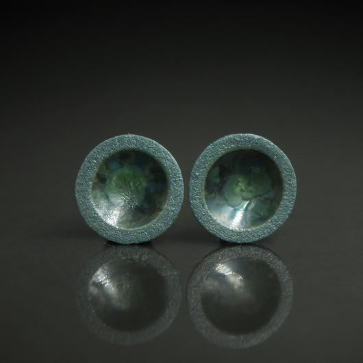 kolczyki ceramiczne Drobinki 11mm /stal chirurgiczna/