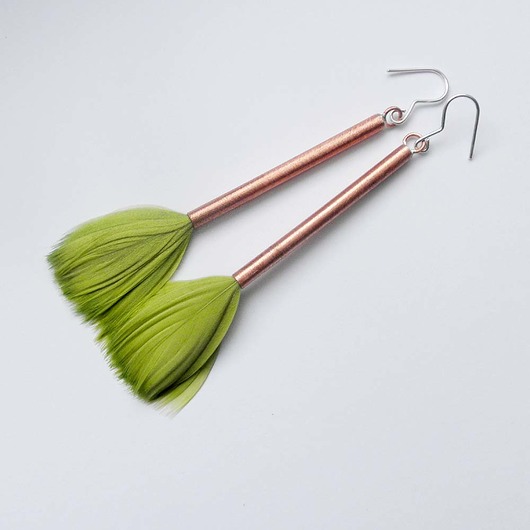 kolczyki z piórami PIÓRKO kolczyki