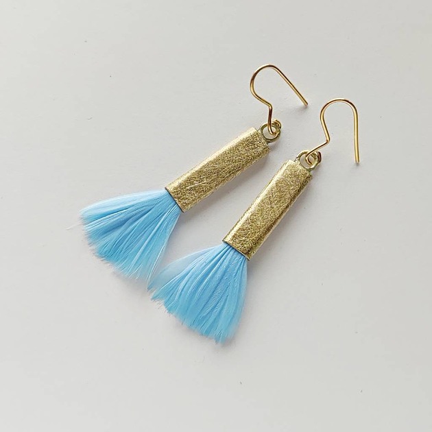 kolczyki z piórami PIÓRKO kolczyki