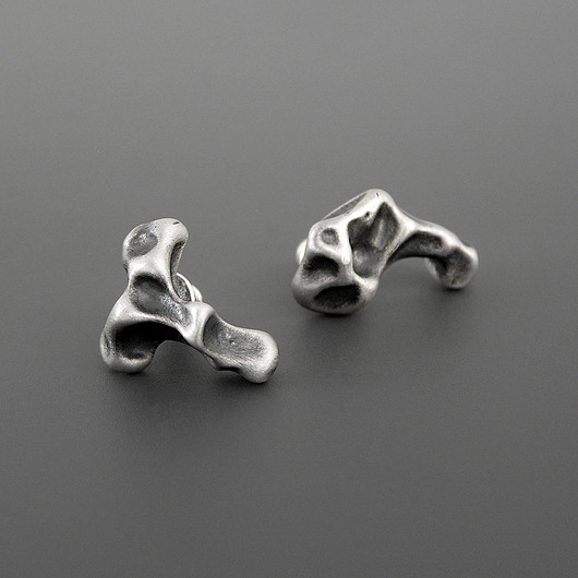 kolczyki srebrne Kolczyki Meteoryty - srebro