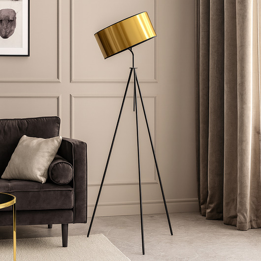 lampy podłogowe Loftowa lampa stojąca na trójnogu do salonu MALMO MIRROR