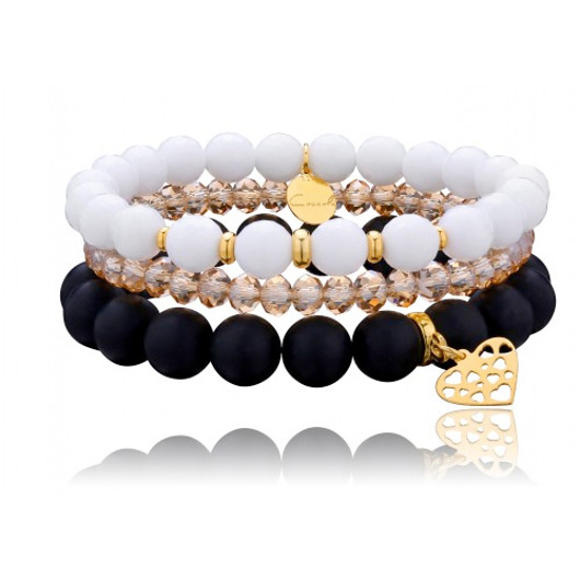 ZESTAW jadeit + onyks - srebro 925 G08 Coccola JEWELLERY