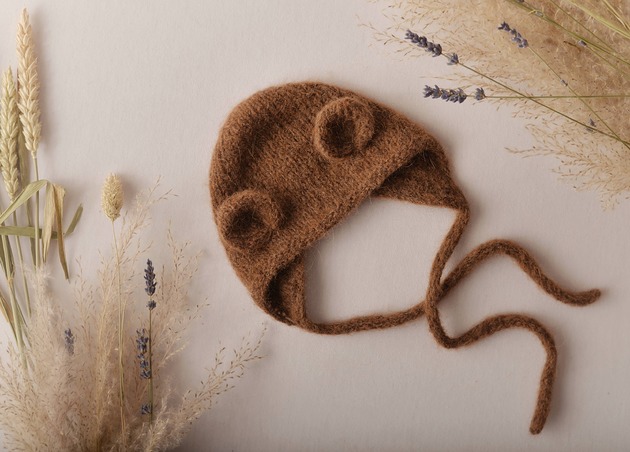 czapki dziecięce Bonetka niemowlęca Baby Alpaka + Merino