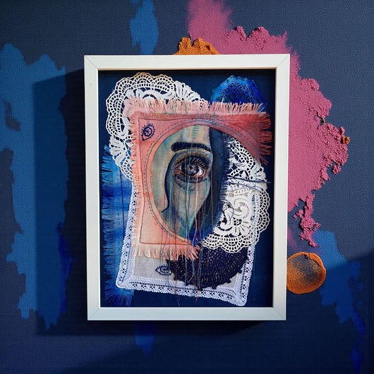 Ozdoby na ścianę Obraz haftowany 3D patchworkowy