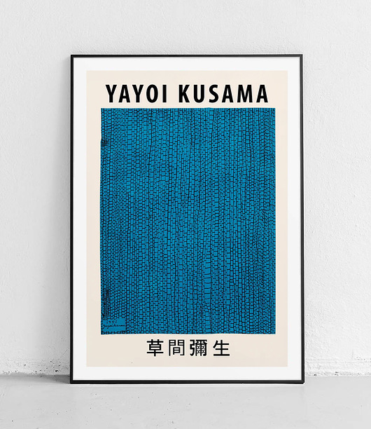 plakaty Plakat Niebieska abstrakcja Kusama