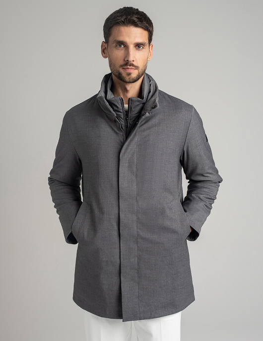 płaszcze i kurtki męskie Płaszcz męski nissoria szary