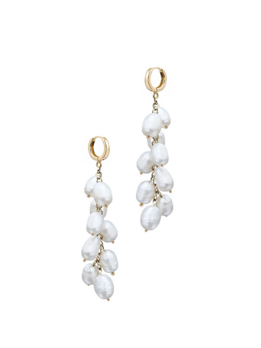 kolczyki pozłacane Kolczyki pozłacane Grape Rice Pearl Earrings