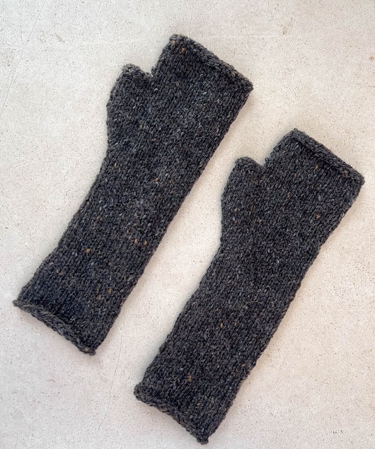 rękawiczki damskie Rękawiczki damskie, jesienne mitenki ciemny grafitowy
