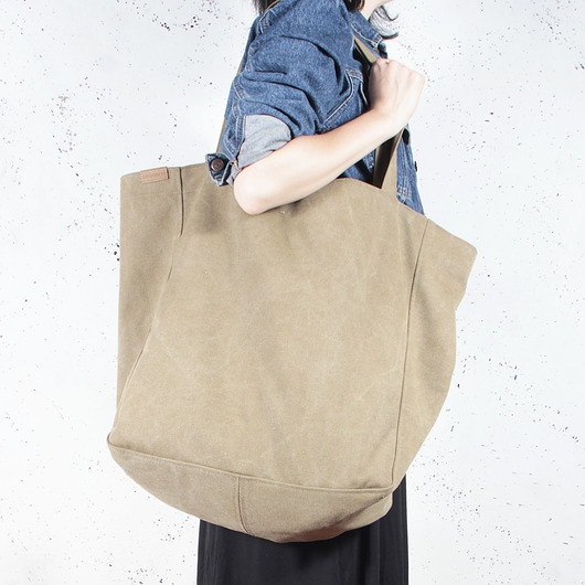 torby XXL Big Lazy bag torba khaki / zieleń na zamek