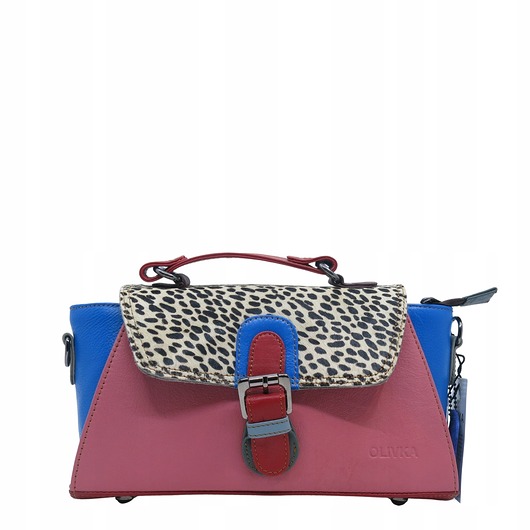 torby na ramię Torebka ze skóry naturalnej retro do ręki regulowany pasek elegancka OLIVKA