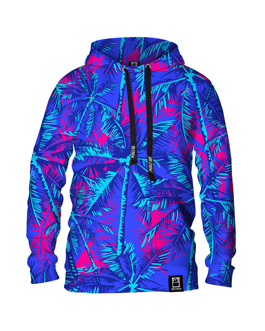 bluza z kapturem damska Damska Bluza z kapturem DR.CROW Neon Palms