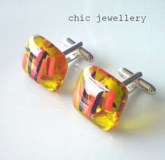 bursztynowe spinki 2 funkyandchic