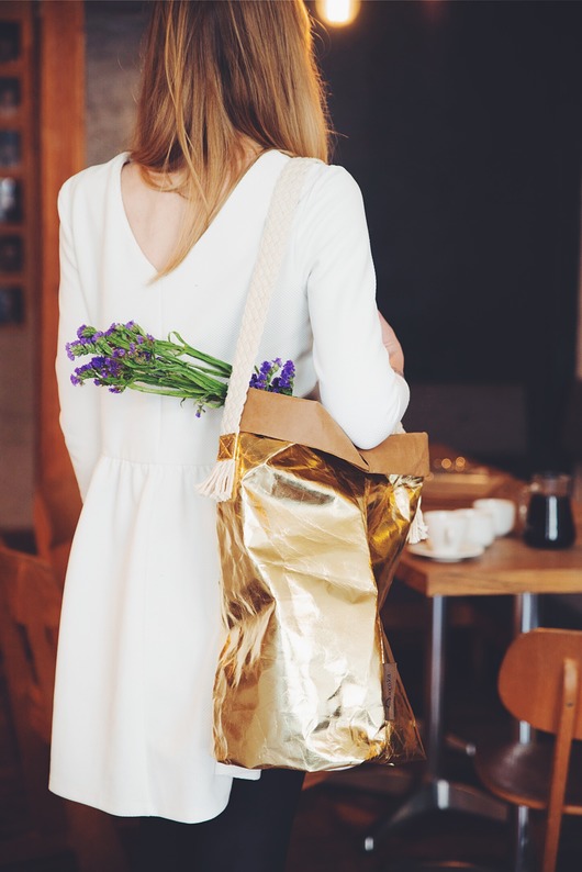 Sroka shopper bag – złoty metaliczny srokabag
