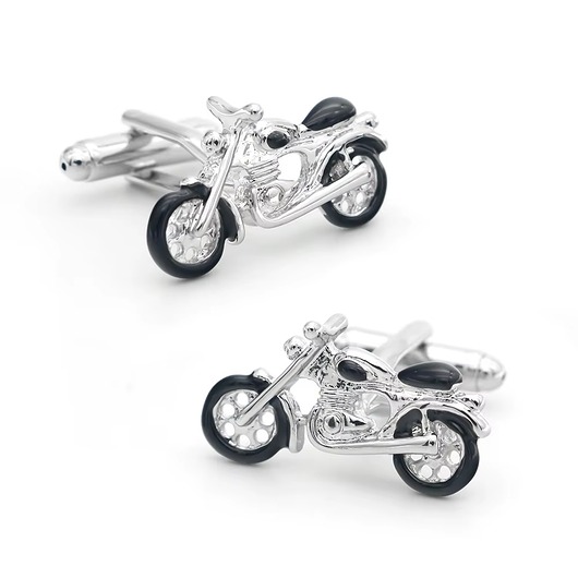 spinki do mankietów Ekskluzywne spinki do mankietów w kształcie motocykla