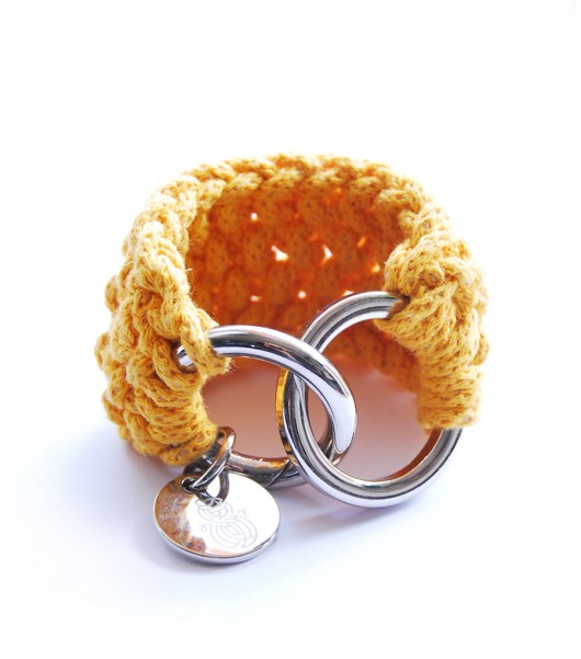 Double Ring Navy Sunny Yellow Roboty Ręczne