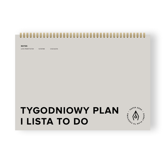 kalendarze i plannery Planer tygodniowy niedatowany, ADHD-friendly
