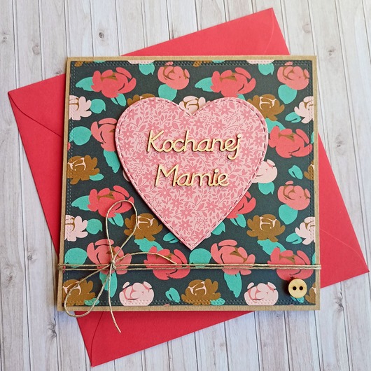 kartki scrapbooking Dla Mamy : kartka handmade : kwiaty