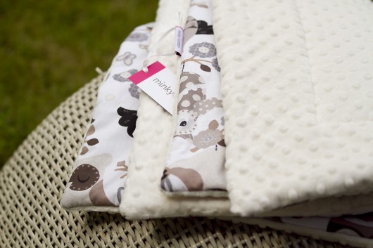 Mięciutki kocyk w sowy. Minky and Cotton