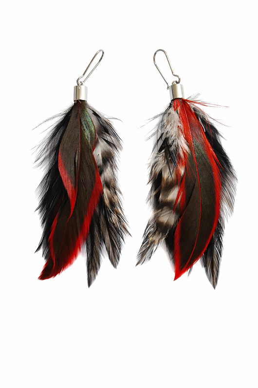 kolczyki z piórami Kolczyki z piór Rubra