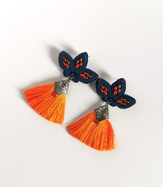 kolczyki soutache Nenuphar Bindi