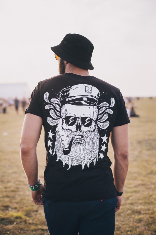 T Shirt Czarny Kapitan The Urban Beard