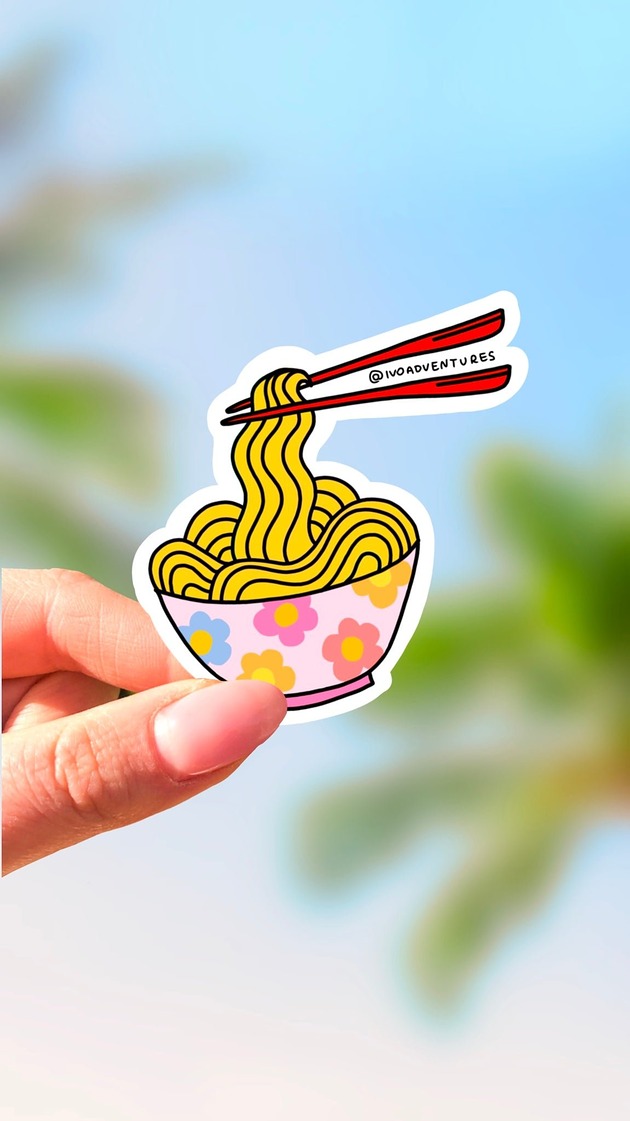 naklejki i wlepy Naklejka -  wiosenny ramen