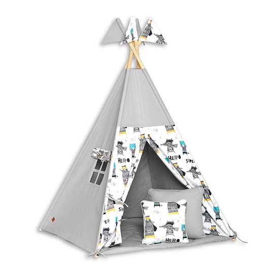 Zestaw Tipi Mata Poduszki Super Hero Fun with Mum