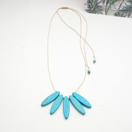 naszyjniki - inne Turkusowe lato Naszyjnik