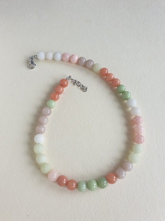 kolie Naszyjnik KULKI jadeit kulki