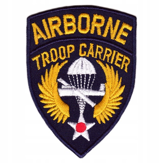 naszywki na ubrania Naszywka naprasowanka AIRBORNE termo haft 5,9x8cm