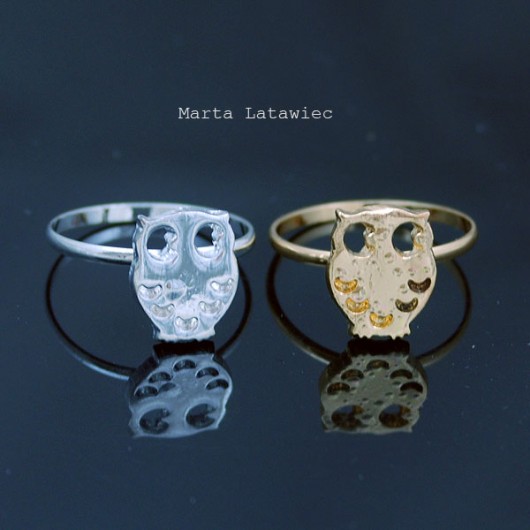 Pierścionek >Sowa< srebrny Marta Latawiec