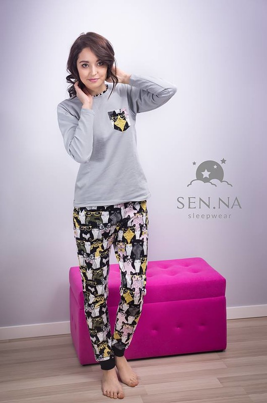 Piżama KOTY spodnie Sen.na Sleepwear senna sleepwear