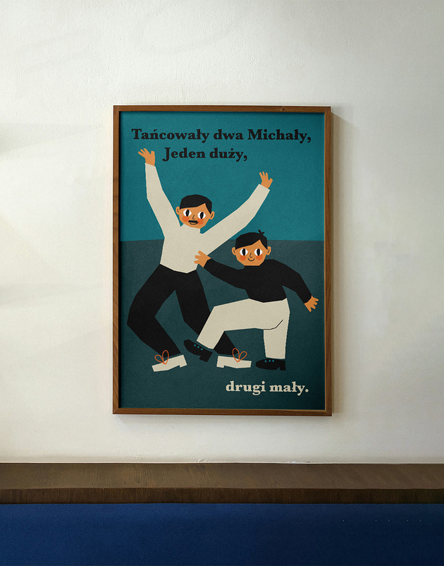 plakaty Plakat 'Tańcowały dwa Michały jeden duży drugi mały'