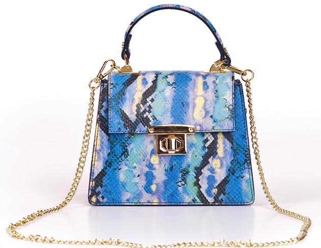 torebki do ręki Torba Skórzana - Kuferek o fakturze krokodyla (6958)