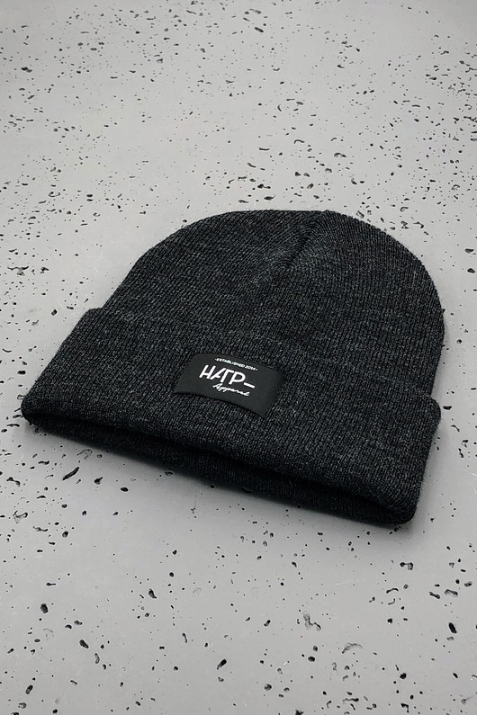 czapki damskie Czapka beanie antracytowy melanż - Apparel