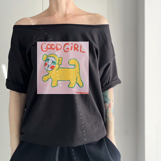t-shirt damskie Good Girl Czarny oversize