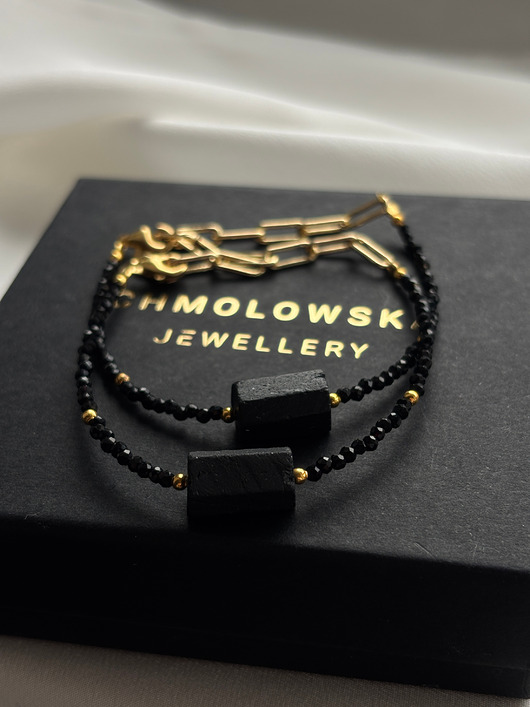 bransoletki z kamieni naturalnych Bransoletka Onyks i Turmalin