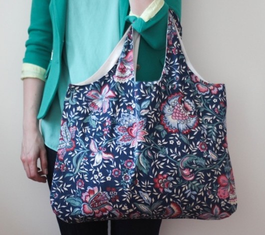 Eko torba na zakupy NAVY BOHO longredthread