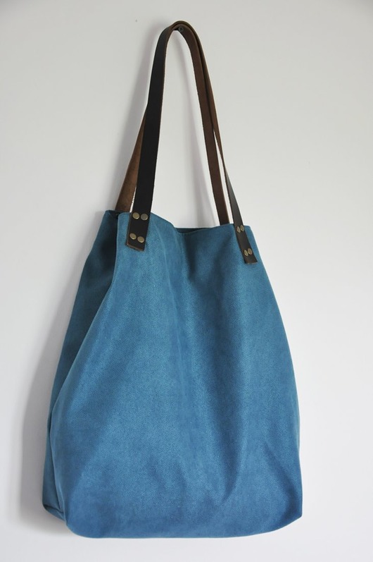 Torba tote XXL - turkus PRACOWNIA 166