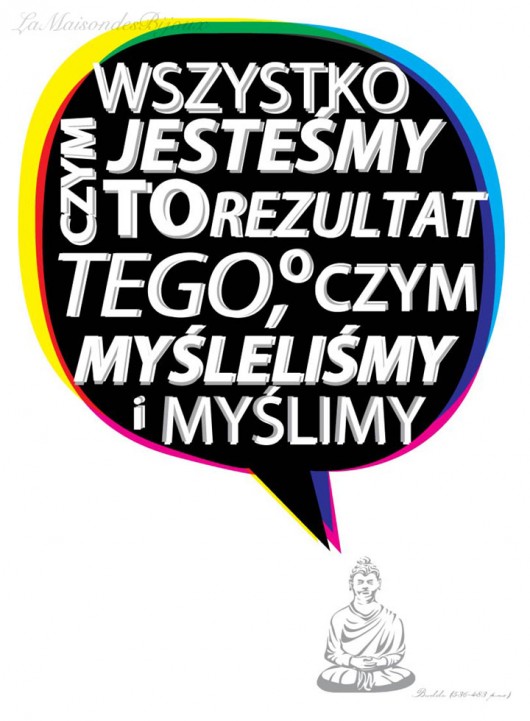 Plakat ze wspaniałą afirmacją Buddy - format A4 OLANDRE