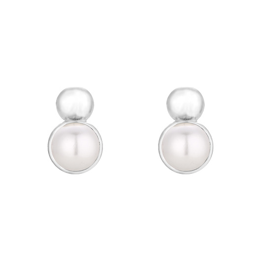 kolczyki pozłacane Srebrne kolczyki z perłami