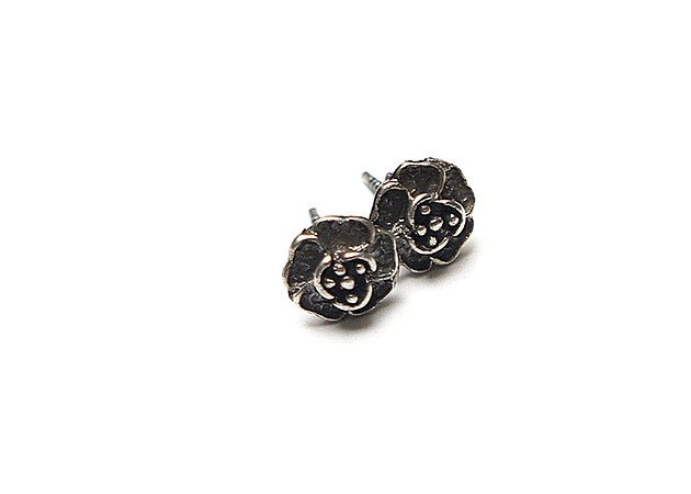 kolczyki wire wrapping Aksamitki - sztyfty