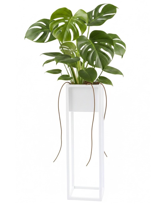 kwietniki Kwietnik Metalowy CUBO 70cm biały