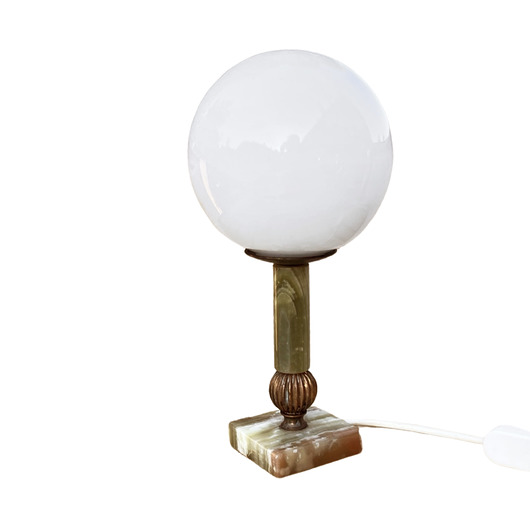 lampy stołowe Lampka nocna z alabastrową podstawą, Włochy, lata 60.