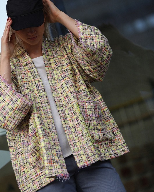 marynarki damskie Si - Kimono z kolorowej chanelki